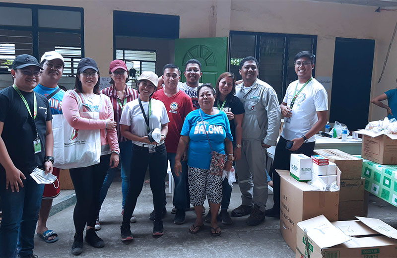 South Pacific Incorporated donates goods to Taal Volcano evacuees